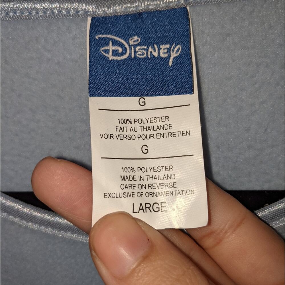 Disney Blue Mickey & Minnie Christmas Gift Long Sleeve Fleece Pullover Top L - Picture 4 of 10